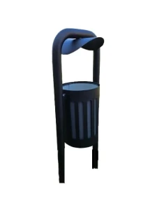 Kosz metalowy wahadłowy z wkładem