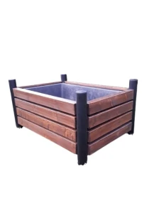 Donica metalowo-drewniana mała